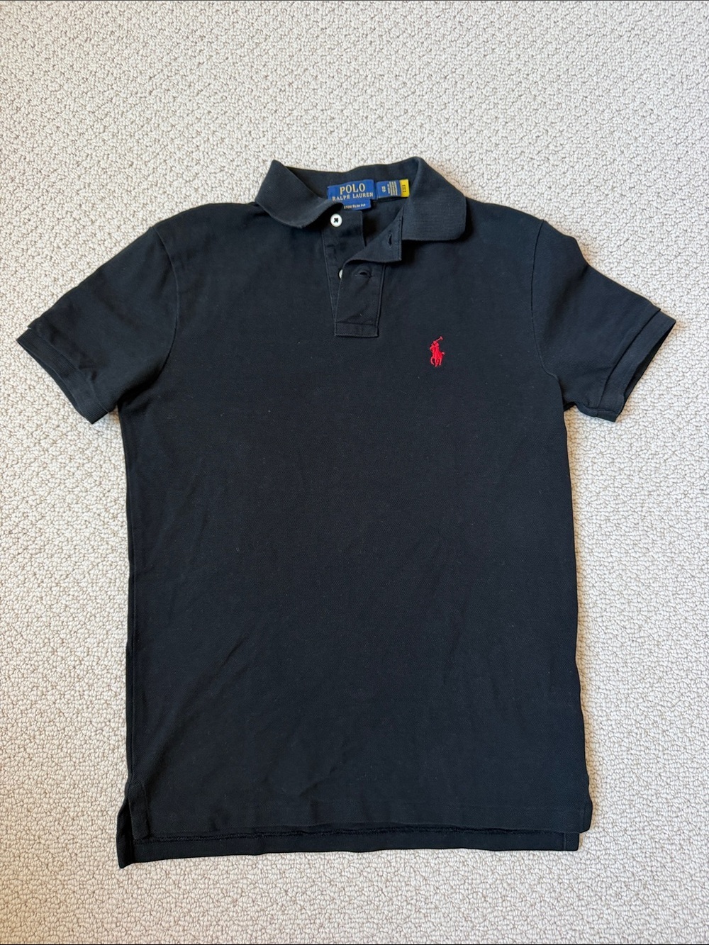 Polo by Ralph Lauren Black Polo with Red Logo
